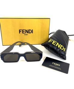 Fendi FE40073U 50E Blue and Grey Rectangular Sunnies 2