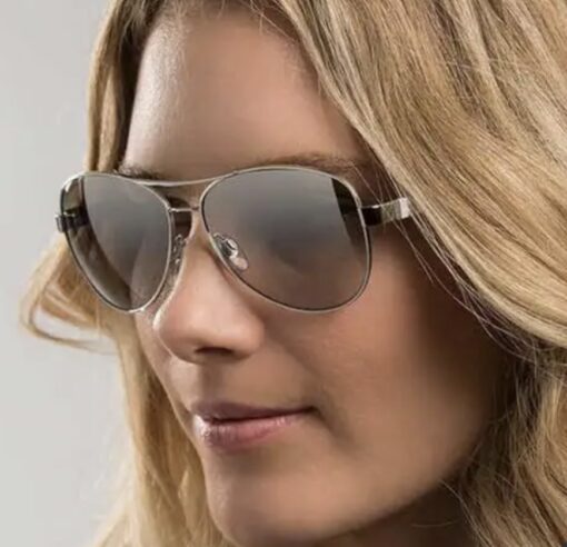 Burberry Women BE3080 10056V Silver Cateye Sunglasses - Image 2