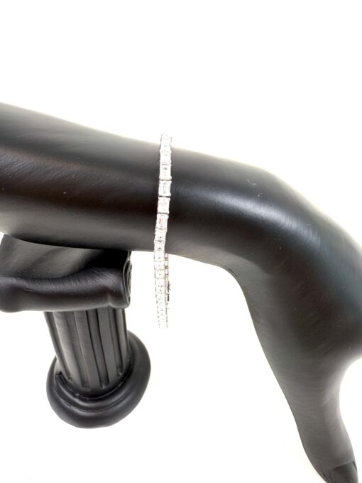 5.1 TCW Lab 52 Bezel Diamonds 7" Tennis Bracelet In 14K White Gold