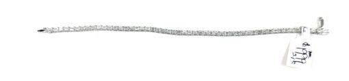 5.1 TCW Lab 52 Bezel Diamonds 7" Tennis Bracelet In 14K White Gold - Image 9