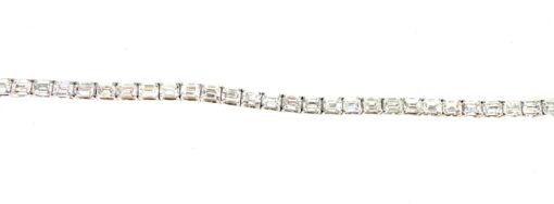 5.1 TCW Lab 52 Bezel Diamonds 7" Tennis Bracelet In 14K White Gold - Image 7