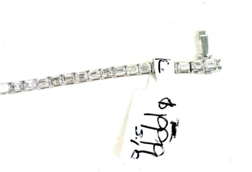 5.1 TCW Lab 52 Bezel Diamonds 7" Tennis Bracelet In 14K White Gold - Image 6