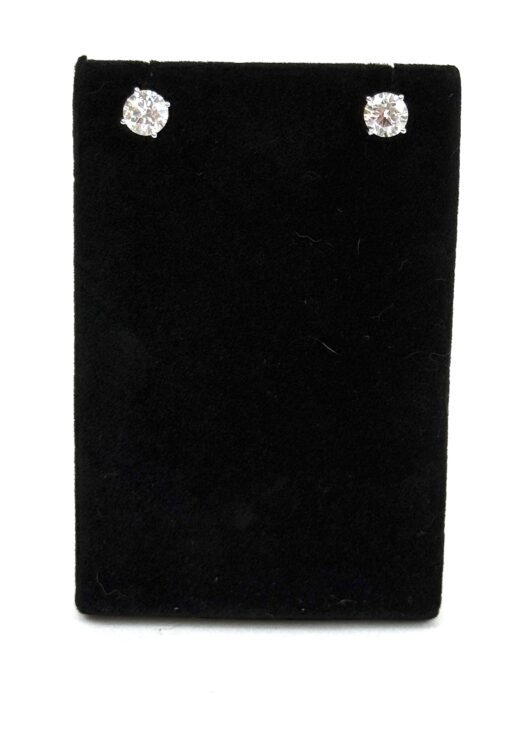 2.34 TCW Lab Screw back Studs in 14k White Gold IGI Certificate - Image 11