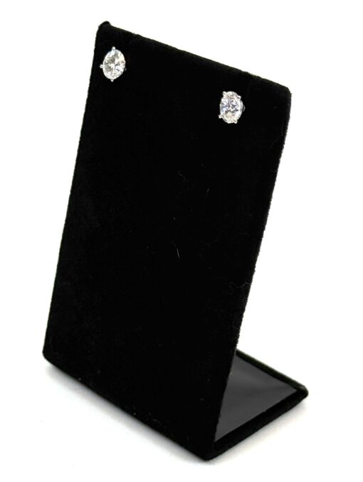 2.34 TCW Lab Screw back Studs in 14k White Gold IGI Certificate - Image 5