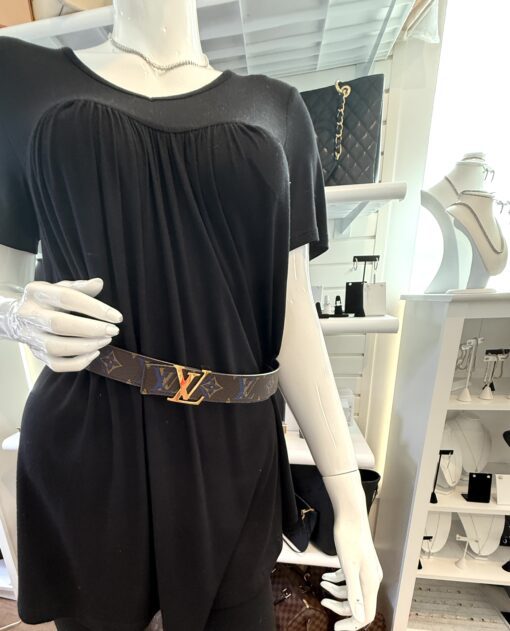 Louis Vuitton Calfskin Rainbow Monogram 30mm LV Initiales Reversible Belt 80 32 - Image 3