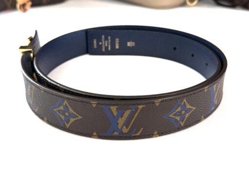 Louis Vuitton Calfskin Rainbow Monogram 30mm LV Initiales Reversible Belt 80 32 - Image 5