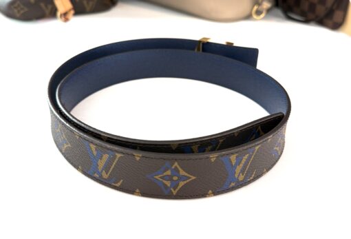 Louis Vuitton Calfskin Rainbow Monogram 30mm LV Initiales Reversible Belt 80 32 - Image 9