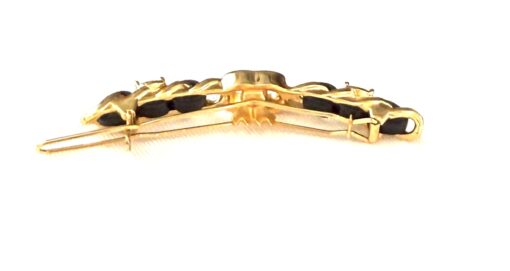 Chanel 2020 Gold Black Stones Hair Clip - Image 8