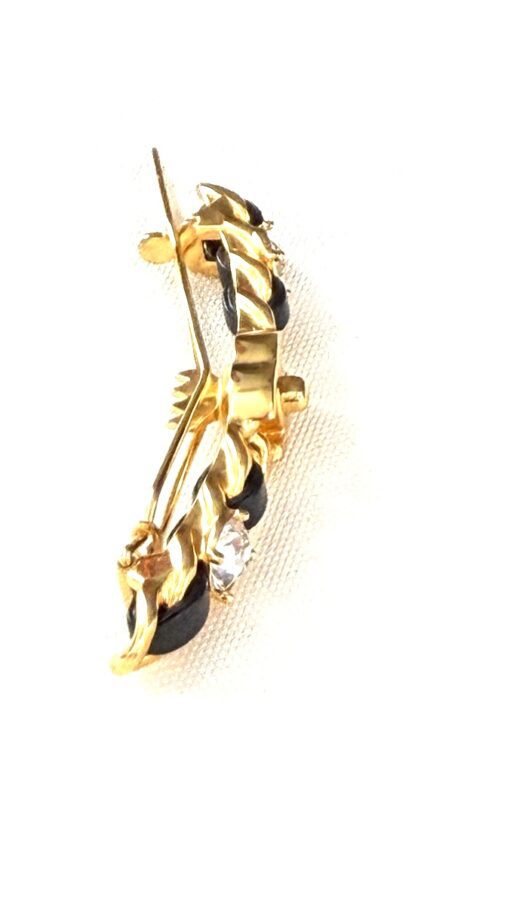 Chanel 2020 Gold Black Stones Hair Clip - Image 7