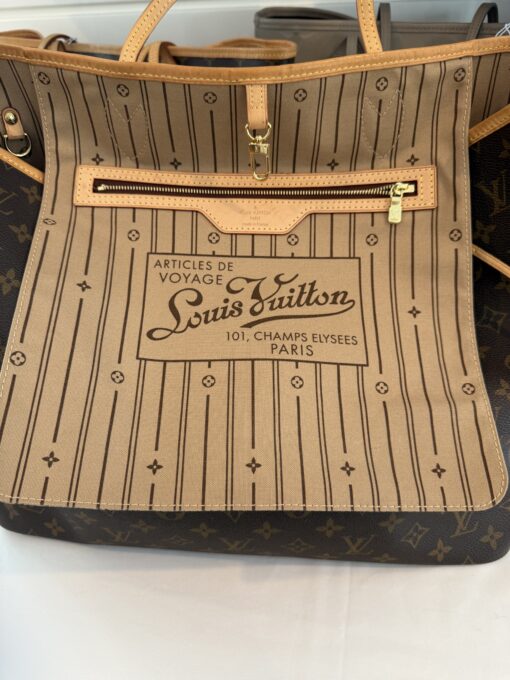 Louis Vuitton Monogram Neverfull GM Tan Interior - Image 12