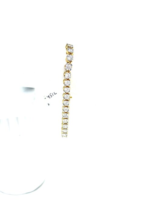2 Carat Lab Grown Diamond 7" Tennis Bracelet .925 Yellow Silver - Image 3