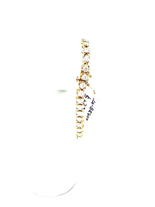 5 Carat Lab Grown Diamond 7" Tennis Bracelet .925 Yellow Silver - Image 4
