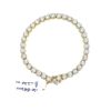 2 Carat Lab Grown Diamond 7" Tennis Bracelet .925 Yellow Silver