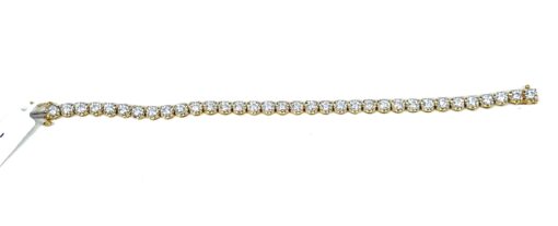 5 Carat Lab Grown Diamond 7" Tennis Bracelet .925 Yellow Silver - Image 7