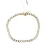 2 Carat Lab Grown Diamond 7" Tennis Bracelet .925 Yellow Silver