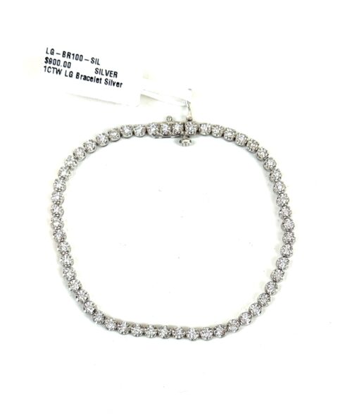 1 Carat Lab Grown Diamond 7" Tennis Bracelet .925 Silver