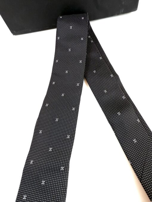 Chanel Men's Tie Black and White - Image 2