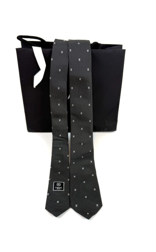 Chanel Men's Tie Black and White - Image 6