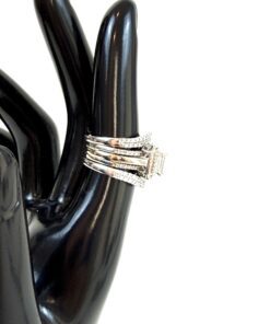 Alternative view of Helzberg Natural Diamonds 5 Piece Engagement and Wedding Band Set in 14K White Gold