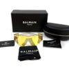 Sunglasses with the Balmain box, case, pouch and cards
