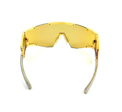 BALMAIN FLECHE OVERSIZED MASK SUNGLASSES IN GOLD MIRROR - Image 7