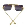 Back of the sunglasses with the arms crossed
