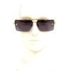 Sunglasses shown front on a display head