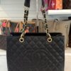 Chanel GST Black Caviar Shopping Tote Gold Hardware