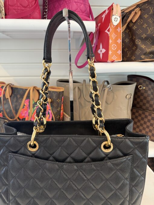 Chanel GST Black Caviar Shopping Tote Gold Hardware - Image 24