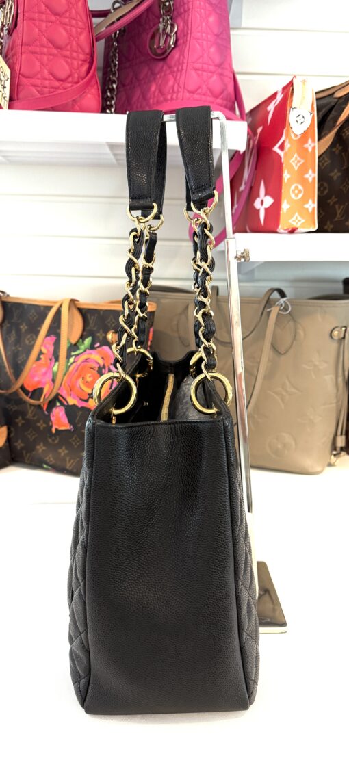 Chanel GST Black Caviar Shopping Tote Gold Hardware - Image 12