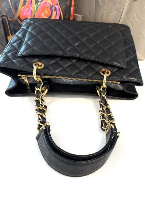 Chanel GST Black Caviar Shopping Tote Gold Hardware - Image 21