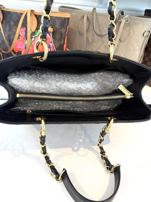 Chanel GST Black Caviar Shopping Tote Gold Hardware - Image 14