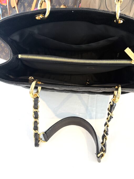 Chanel GST Black Caviar Shopping Tote Gold Hardware - Image 13