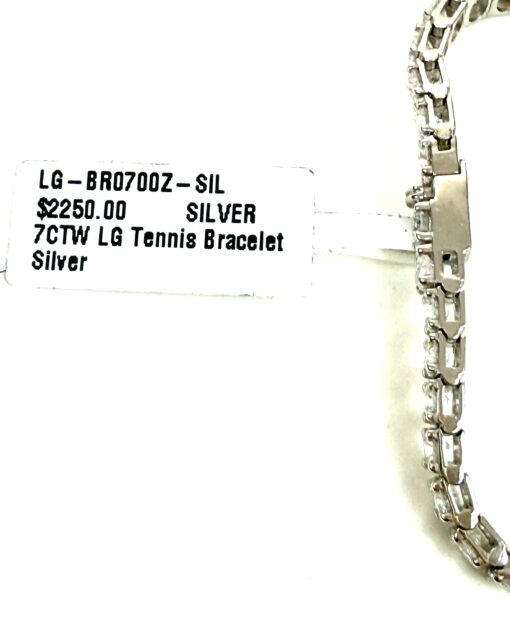 7 Carat Lab Diamond Tennis Bracelet in .925 Sterling Silver - Image 6