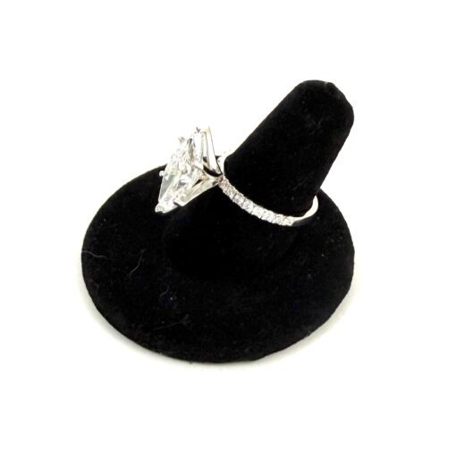 5 TCW Marquise Brilliant Lab Diamond Engagement Ring in 14k White Gold - Image 3
