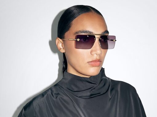 Versace VE2245 Violet Lenses with Gold Frame Sunglasses - Image 2