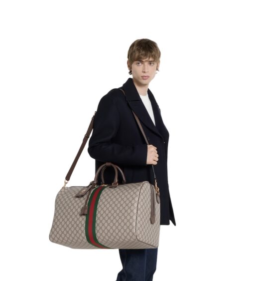 Gucci Savoy Large Duffle Bag Coated Canvas - Image 4