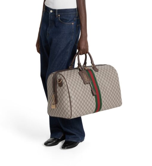 Gucci Savoy Large Duffle Bag Coated Canvas - Image 3