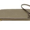 Pouch with the zip open and the strap to the side