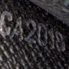 Date code stamped inside the Taiga leather