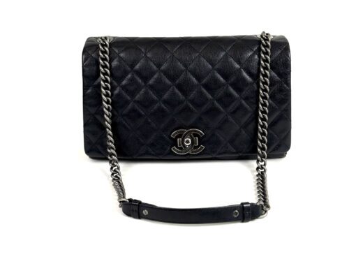 Chanel Large City rock Black Quilted Goatskin Shoulder Bag RHW - Image 21
