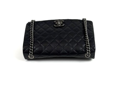 Chanel Large City rock Black Quilted Goatskin Shoulder Bag RHW - Image 18