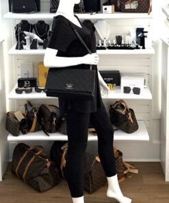 Alternative view of Chanel Large City rock Black Quilted goatskin Shouler Bag RHW