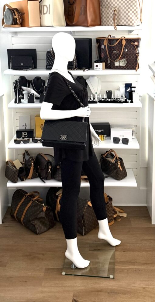 Chanel Large City rock Black Quilted Goatskin Shoulder Bag RHW - Image 2