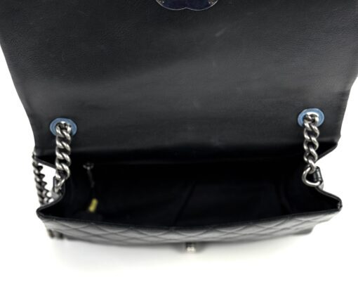 Chanel Large City rock Black Quilted Goatskin Shoulder Bag RHW - Image 7