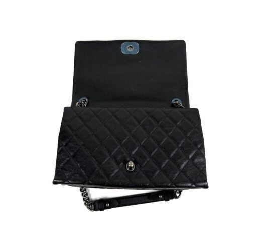 Chanel Large City rock Black Quilted Goatskin Shoulder Bag RHW - Image 13