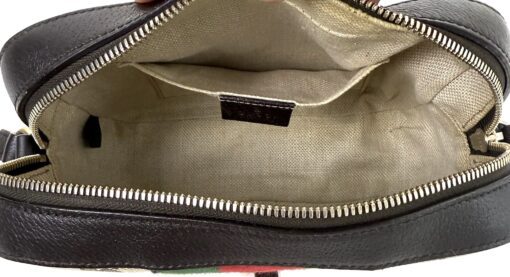 Gucci Monogram Web Small Webby Bee Crossbody Dark Brown - Image 5