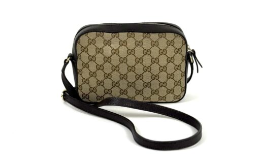 Gucci Monogram Web Small Webby Bee Crossbody Dark Brown - Image 4