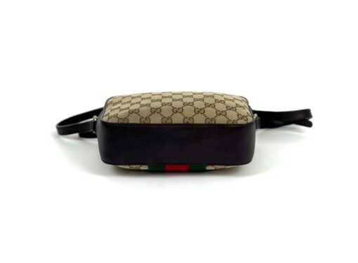 Gucci Monogram Web Small Webby Bee Crossbody Dark Brown - Image 12