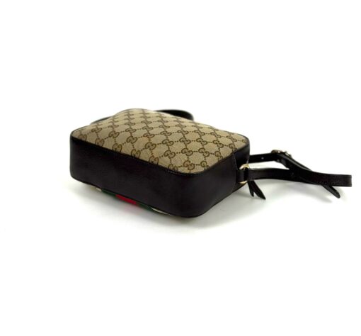 Gucci Monogram Web Small Webby Bee Crossbody Dark Brown - Image 10